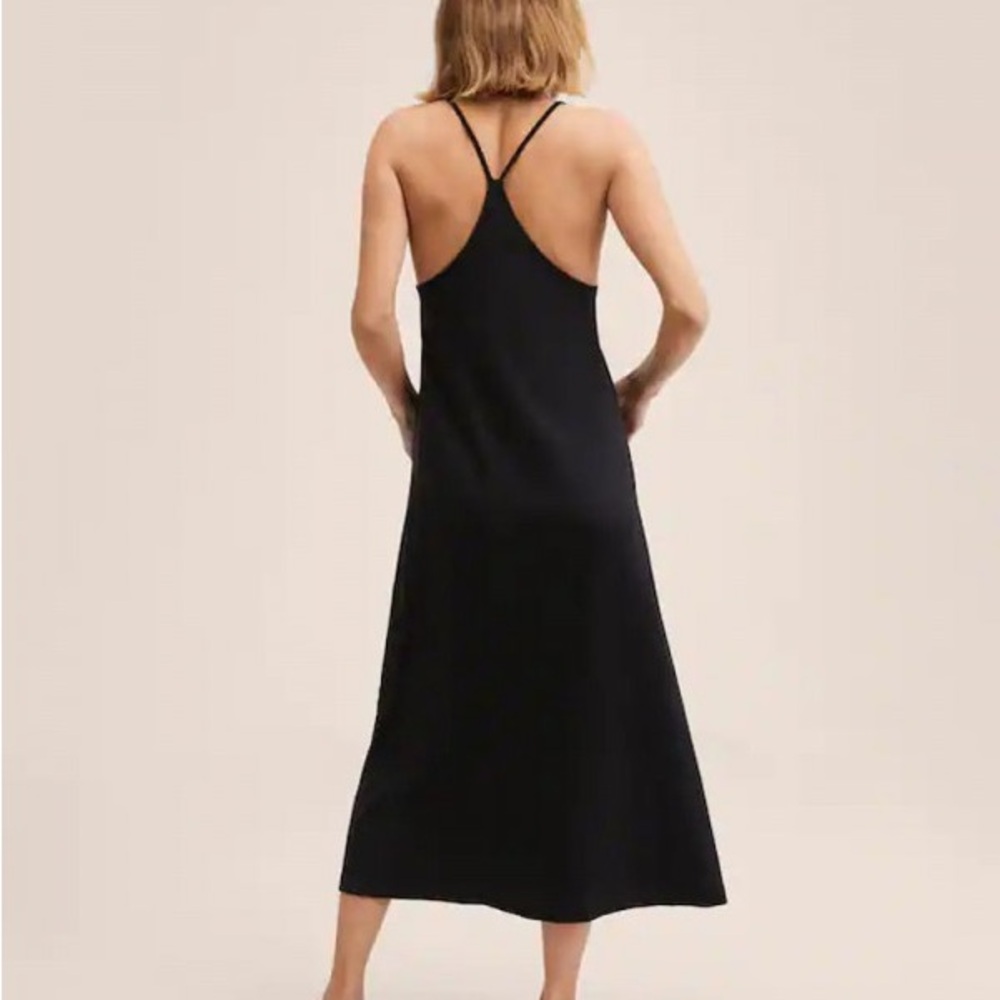 Mango racer back cotton dress